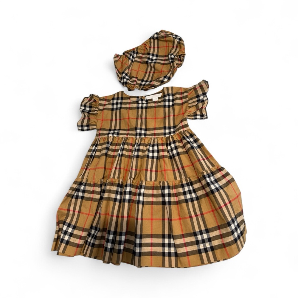 Burberry Tan and Black Checkered Baby Bloomers
